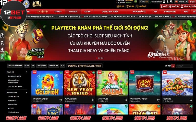 Cách tham gia game nổ hũ 12BET chi tiết cho tân thủ